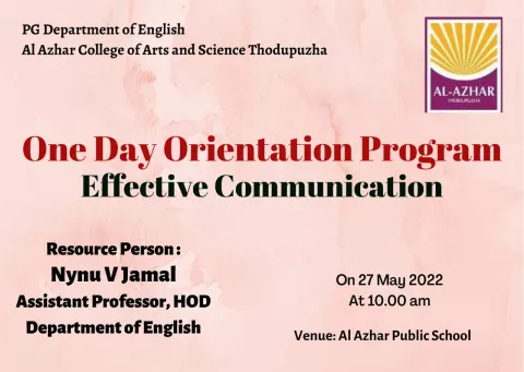 ONE DAY ORIENTATION PROGRAM - EFFECTIVE COMMUNICATION